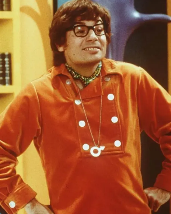 austin powers dress shirt AUSTIN POWERS 1 & 2 - Austin Powers (Michael Myers) blue polka dotted shirt