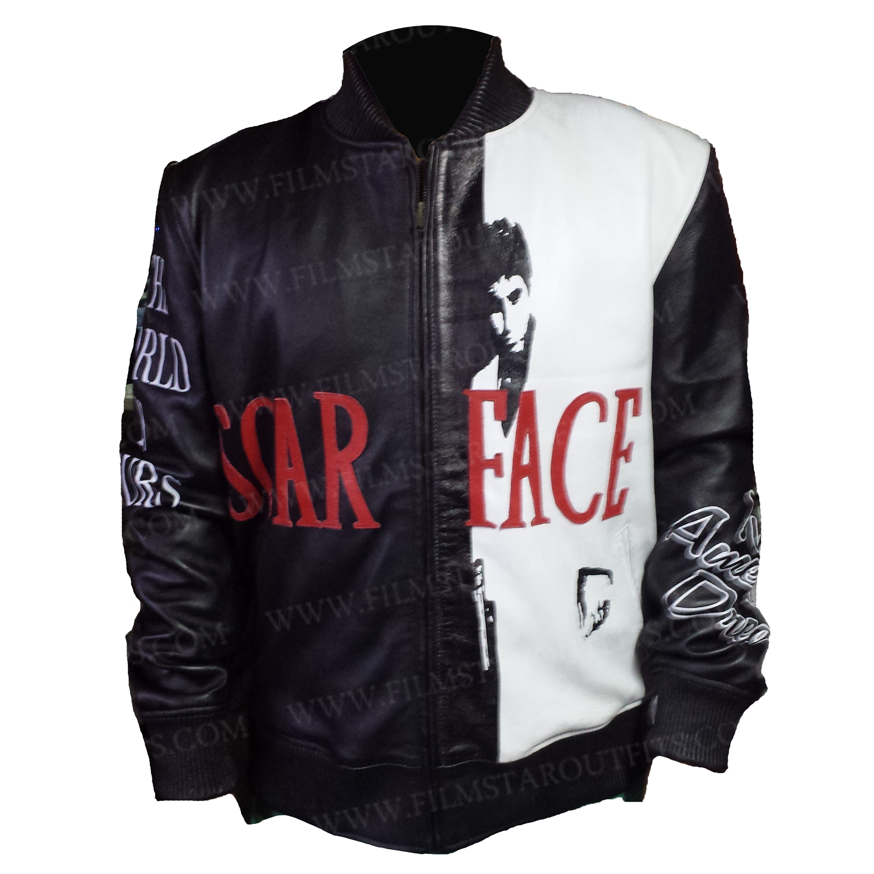 Scarface Jacket | Tony Montana Bomber Leather Jacket - Film Star