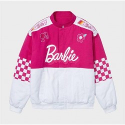 Barbie Checkered Racing Bomber Jacket