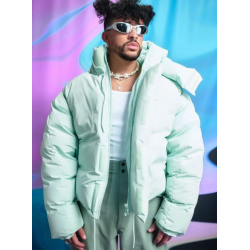 Bad Bunny Awards Puffer Hooded Jacket