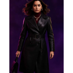 Ballerina Catalina Sandino Moreno Leather Coat