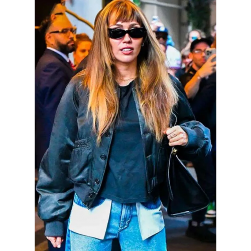 New York City Miley Cyrus Bomber Jacket New York City Miley Cyrus Bomber Jacket