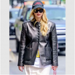 Jennifer Lawrence Leather Blazer