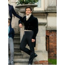 Bridgerton Anthony Bridgerton Velvet Black Tailcoat