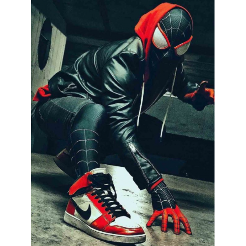 Spider Man Across The Spider-Verse Miles Morales Black Jacket
